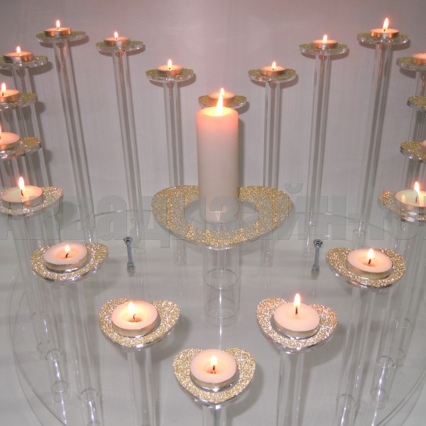 Свадебные свечи ручной работы на стол молодоженам